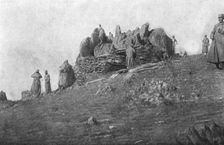 Avec l'armee Serbe de la Tcherna; un poste d'observation sur le versant Ouest des..., 1916. Creator: Vladimir Betzitch