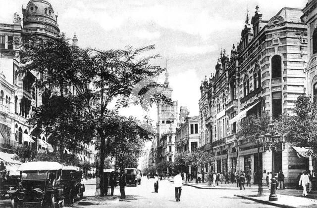 Avenida Rio Branco, Rio de Janeiro, Brail, c1920s. Artist: Unknown