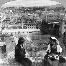 Aventine Hill and the Alban Hills, Rome, Italy.Artist: Underwood & Underwood