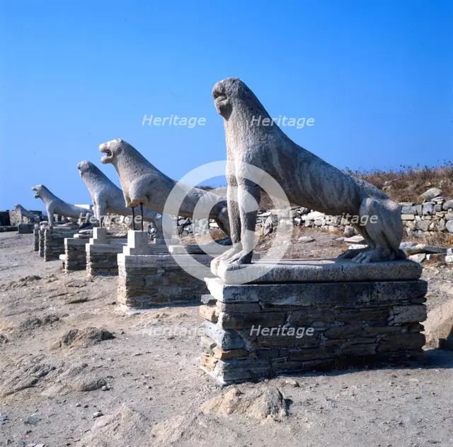 Avenue of Lions, Delos, c600BC Artist: Unknown.
