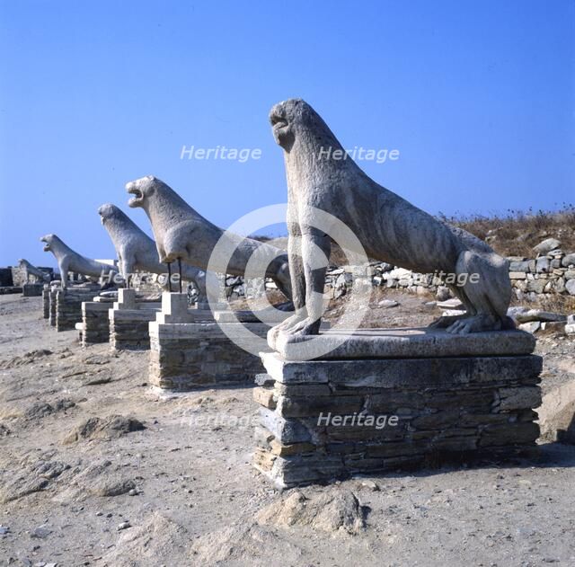 Avenue of Lions, Delos, c600BC Artist: Unknown.