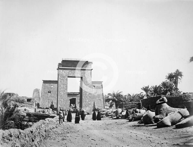 Avenue of sphinxes, Karnak, Egypt, 1878. Artist: Unknown