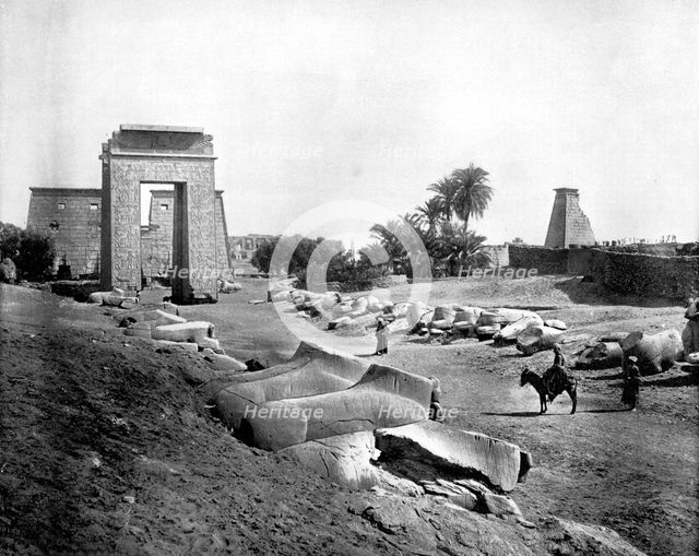 Avenue of Sphinxes, Karnak, Egypt, 1893.Artist: John L Stoddard