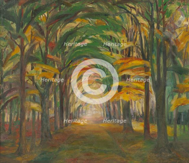 Avenue of trees, 1923-1928. Creator: Károly Kernstok.
