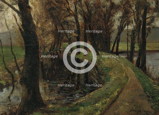 Avenue by the pond, 1906. Creator: Olga Wisinger-Florian.