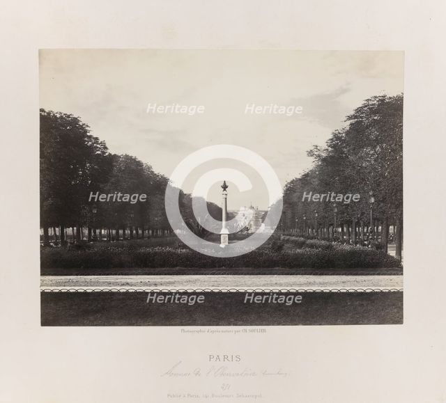 Avenue de l'Observatoire (Luxembourg), c. 1867. Creator: Charles Soulier.