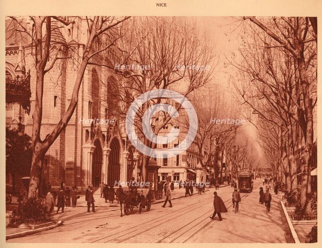 'Avenue de la Victoire and Notre-Dame Church, Nice', 1930. Creator: Unknown.