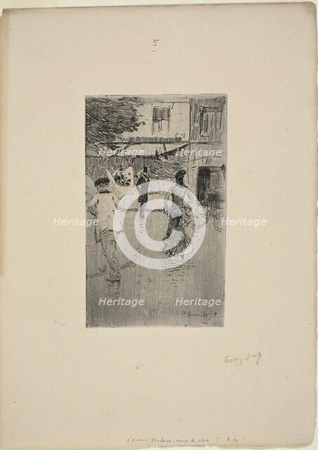 Avenue Trudaine on a Rainy Day, 1875. Creator: Norbert Goeneutte.