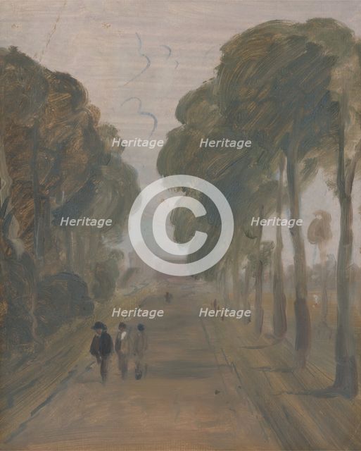 Avenue with Figures, ca. 1807. Creator: Unknown.