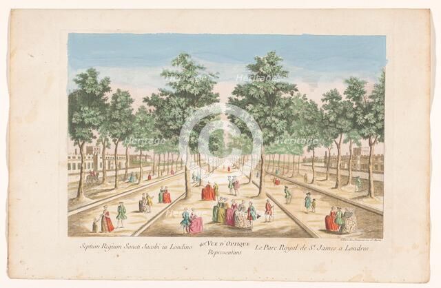 Avenues in Saint James's Park in London, 1745-1775. Creator: Anon.