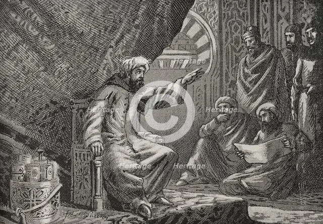Averroes (Abu al-Walid Muhammad ibn Ahmad ibn Rushd) (1126-1198), 1890.  Creator: Joan Serra y Pausas.