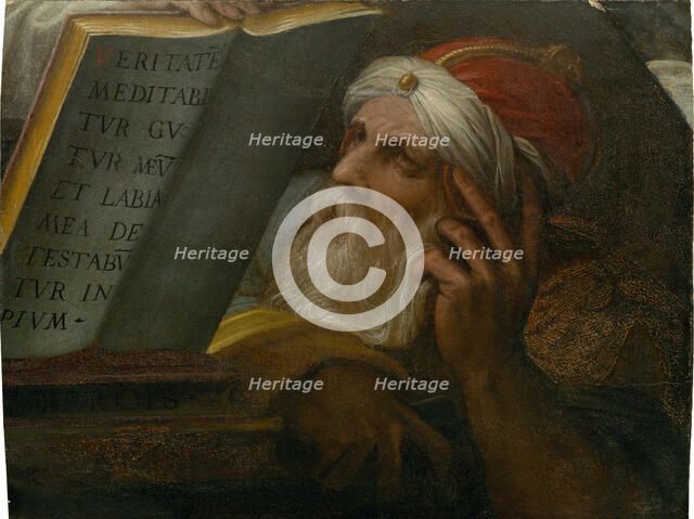 Averroes. From the Triumph of Saint Thomas Aquinas over the heretics, c1570. Creator: Vasari; Giorgio (1511-1574).