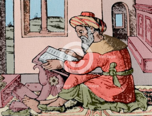 Averroes in his studio, 1530.  Creator: Unknown.
