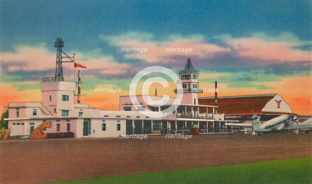 Avianca Airport (Aerovias Nacionales de Colombia) Barranquilla', c1940s. Artist: Unknown.