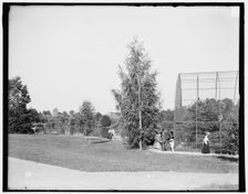 Aviary and lake, Seneca Park, Rochester, N.Y., between 1900 and 1906. Creator: Unknown
