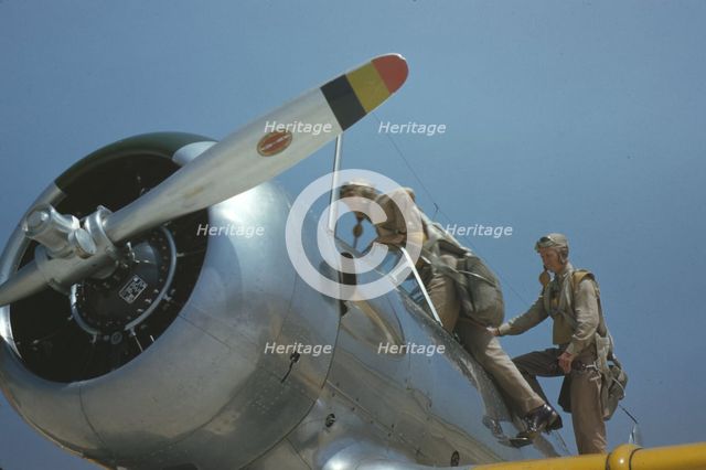 Aviation cadets at the Naval Air Base, Corpus Christi, Texas, 1942. Creator: Howard Hollem.
