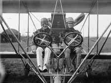 Aviation, Navy - Commodore J.C. Gillmore In Curtiss Headless Plane, Dual Control..., 1912. Creator: Harris & Ewing