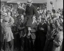 Aviators Captain Sir Ross Macpherson Smith and Lieutenant Sir Keith Macpherson Smith Being..., 1921. Creator: British Pathe Ltd