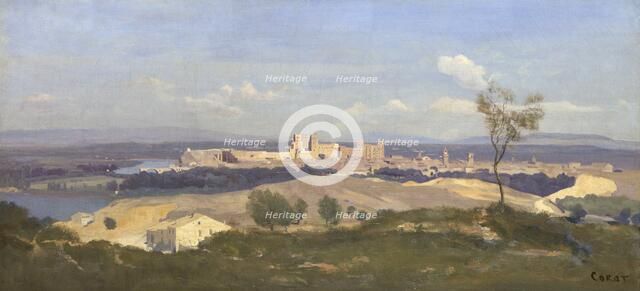 Avignon from the West, 1836. Artist: Corot, Jean-Baptiste Camille (1796-1875)