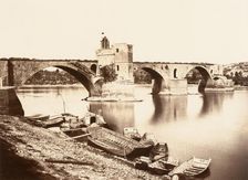 Avignon, Pont St. Bénezet, ca. 1864. Creator: Edouard Baldus