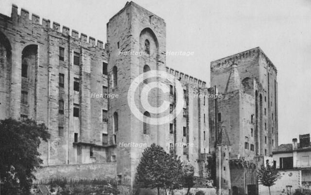 'Avignon. - Popes Palace St. Jean and Trouillas Towers (West Front)', c1925. Artist: Unknown.