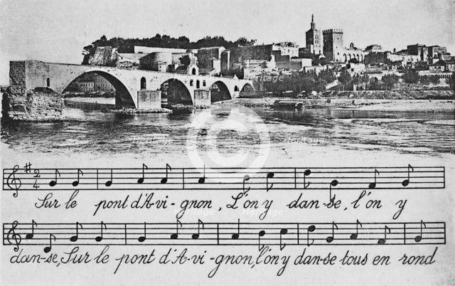 'Avignon. - St-Benezet Bridge', c1925. Artist: Unknown.