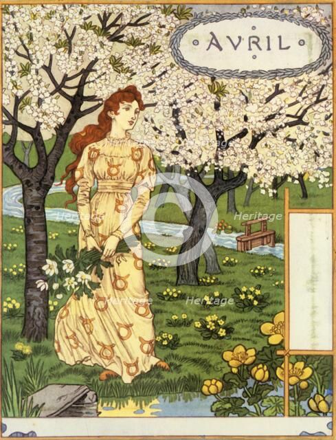 'Avril', 1896. Creator: Eugene Samuel Grasset.