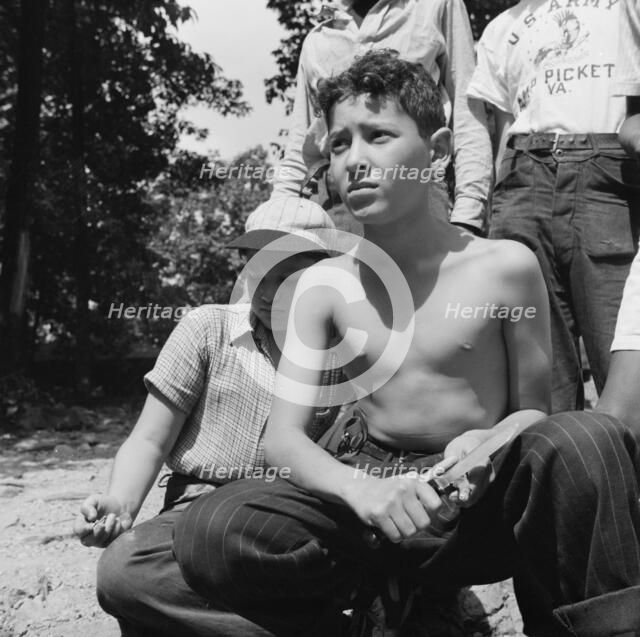 "Aw nuts", Camp Nathan Hale, Southfields, New York, 1943. Creator: Gordon Parks.