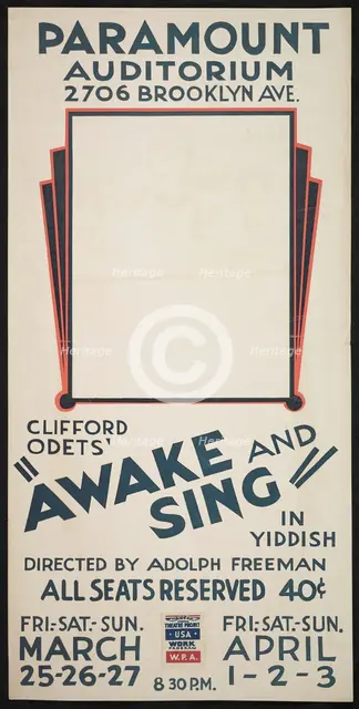 Awake and Sing, [193-]. Creator: Unknown.