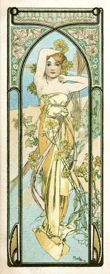 Awakening of Morning 1899. Artist: Alphonse Mucha