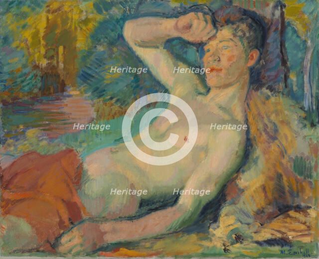 Awakening Faun, 1914. Creator: Magnus Enckell.