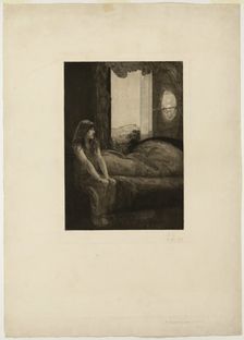 Awakening, plate eight from A Love, 1887, signed and dated in 1903. Creator: Max Klinger