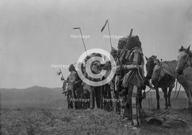 Awaiting the scouts return, Atsina, c1908. Creator: Edward Sheriff Curtis.
