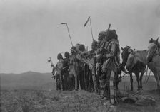 Awaiting the scouts return, Atsina, c1908. Creator: Edward Sheriff Curtis