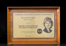 Award, NCAA Silver Anniversary of Student Athlete Sally Ride, 1998. Creator: Unknown