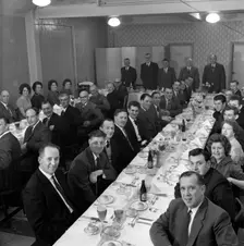 Awards ceremony dinner for ICI employees, Doncaster, South Yorkshire, 1962. Creator: Michael Walters