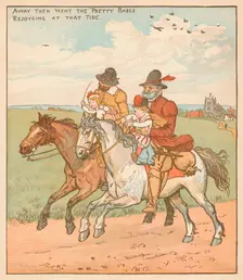 Away They Went The Pretty Babes, Rejoycing At That Tide c1878. Creator: Randolph Caldecott