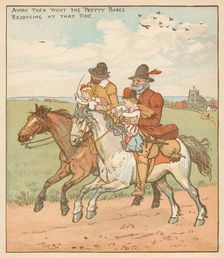 Away They Went The Pretty Babes, Rejoycing At That Tide c1878. Creator: Randolph Caldecott