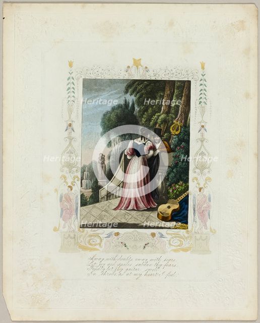 Away with Doubts (valentine), c. 1840. Creator: Unknown.