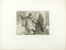 Away!, plate seven from Othello, 1844. Creator: Theodore Chasseriau