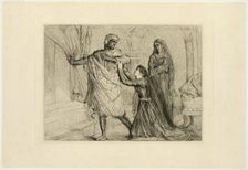 Away!, plate seven from Othello, 1844. Creator: Theodore Chasseriau