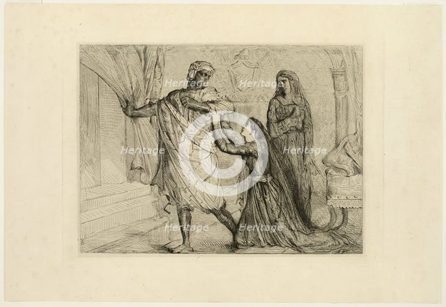 Away!, plate seven from Othello, 1844. Creator: Theodore Chasseriau.