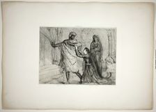 Away!, plate seven from Othello, 1844. Creator: Theodore Chasseriau