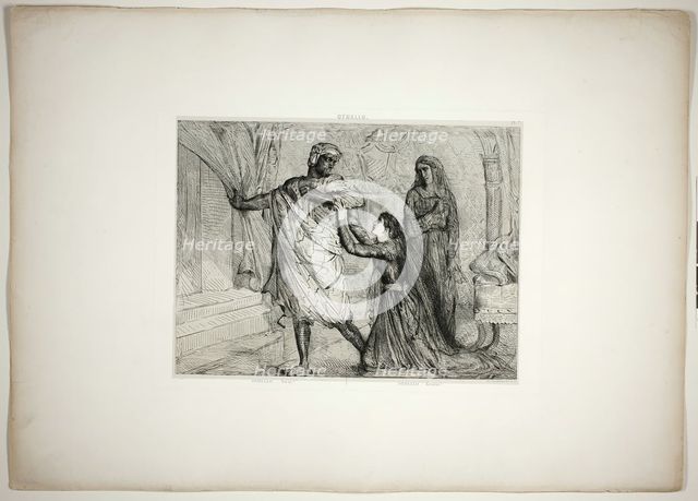 Away!, plate seven from Othello, 1844. Creator: Theodore Chasseriau.