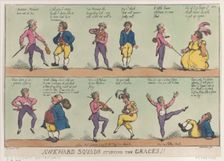 Awkward Squads Studying the Graces!!, August 29, 1809., August 29, 1809. Creator: Thomas Rowlandson