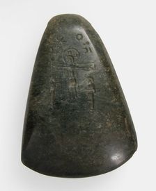 Axe Head, Byzantine (carving), late 9th-early 13th century (carving); prehistoric (axe head). Creator: Unknown