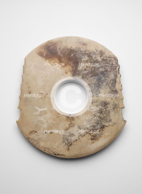 Axe (yue ?), made from a collared disk, Late Shang dynasty, ca. 1300-ca. 1050 BCE. Creator: Unknown.