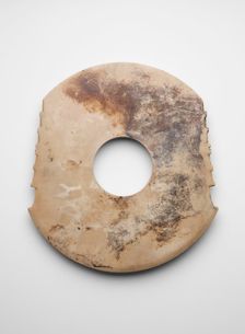 Axe (yue ?), made from a collared disk, Late Shang dynasty, ca. 1300-ca. 1050 BCE. Creator: Unknown