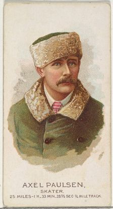 Axel Paulsen, Skater, from World's Champions, Series 2 (N29) for Allen & Ginter Cigarettes..., 1888. Creator: Allen & Ginter