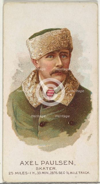 Axel Paulsen, Skater, from World's Champions, Series 2 (N29) for Allen & Ginter Cigarettes..., 1888. Creator: Allen & Ginter.